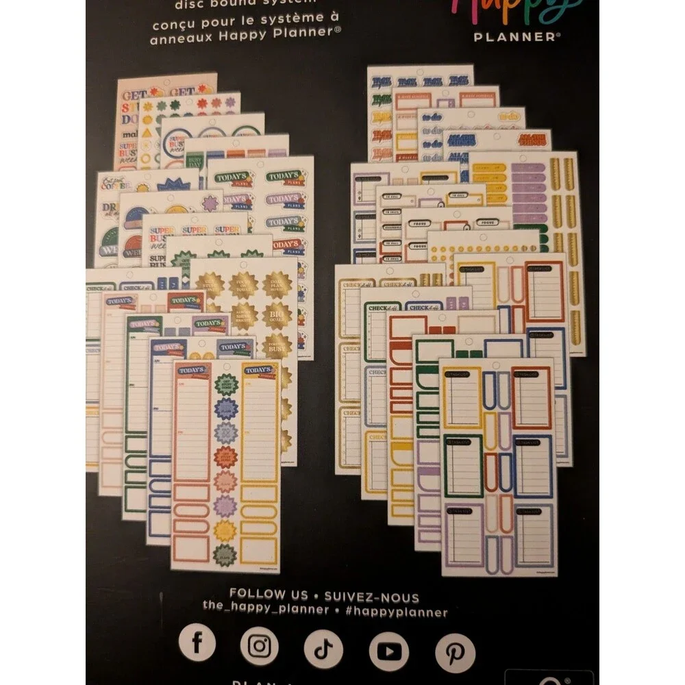The Happy Planner Everybody’s Business Classic Stickers/1075 Pcs/New